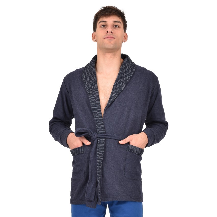 Vestaglia uomo in punto milano collo a scialle Karel SE5418