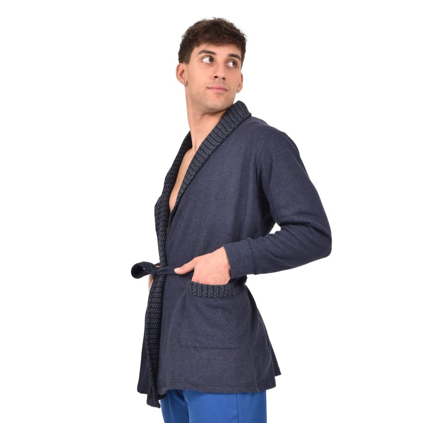 Vestaglia uomo in punto milano collo a scialle Karel SE5418