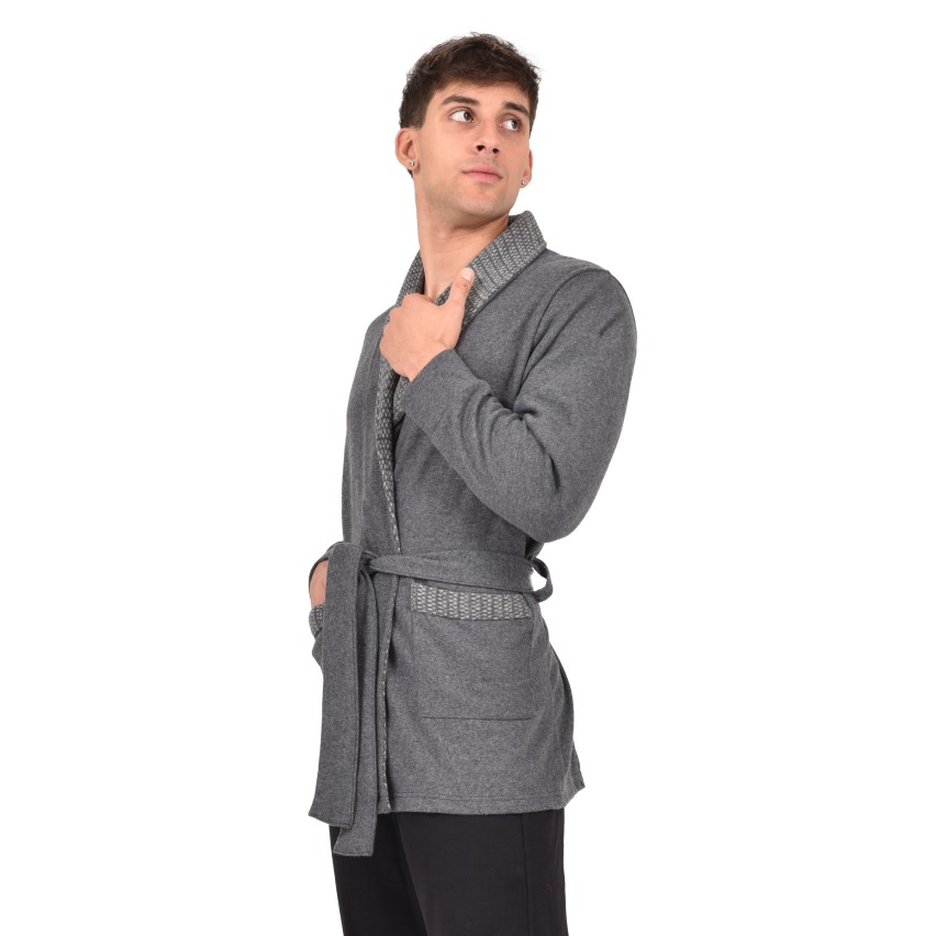 Vestaglia uomo in punto milano collo a scialle Karel SE5418