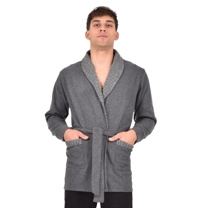 Vestaglia uomo in punto milano collo a scialle Karel SE5418