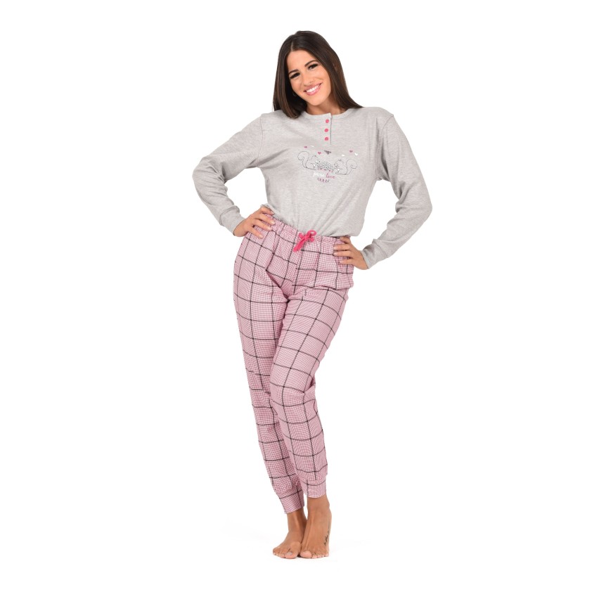Pigiama donna serafino caldo cotone karelpiù KF5057