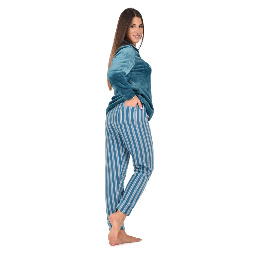 Pigiama donna invernale Kappa KWW23050 in pile