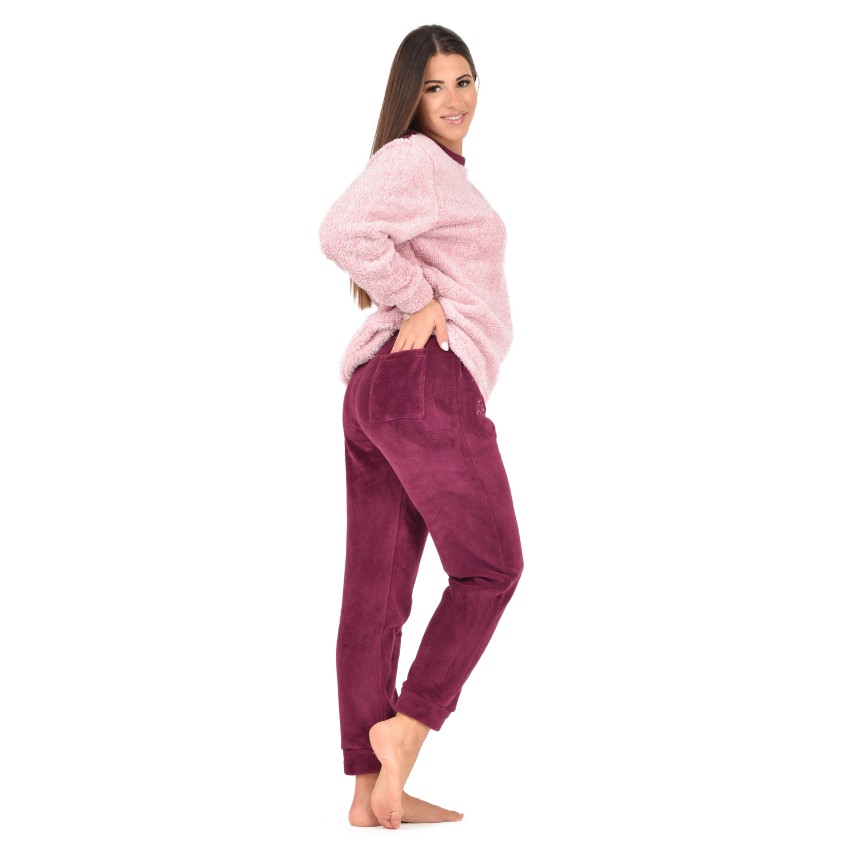 Pigiama donna invernale Kappa KWW23053 pile coral sherpa