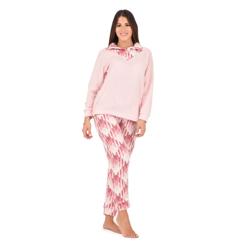 Pigiama donna invernale Cippi 2308-W23 micropile + coral