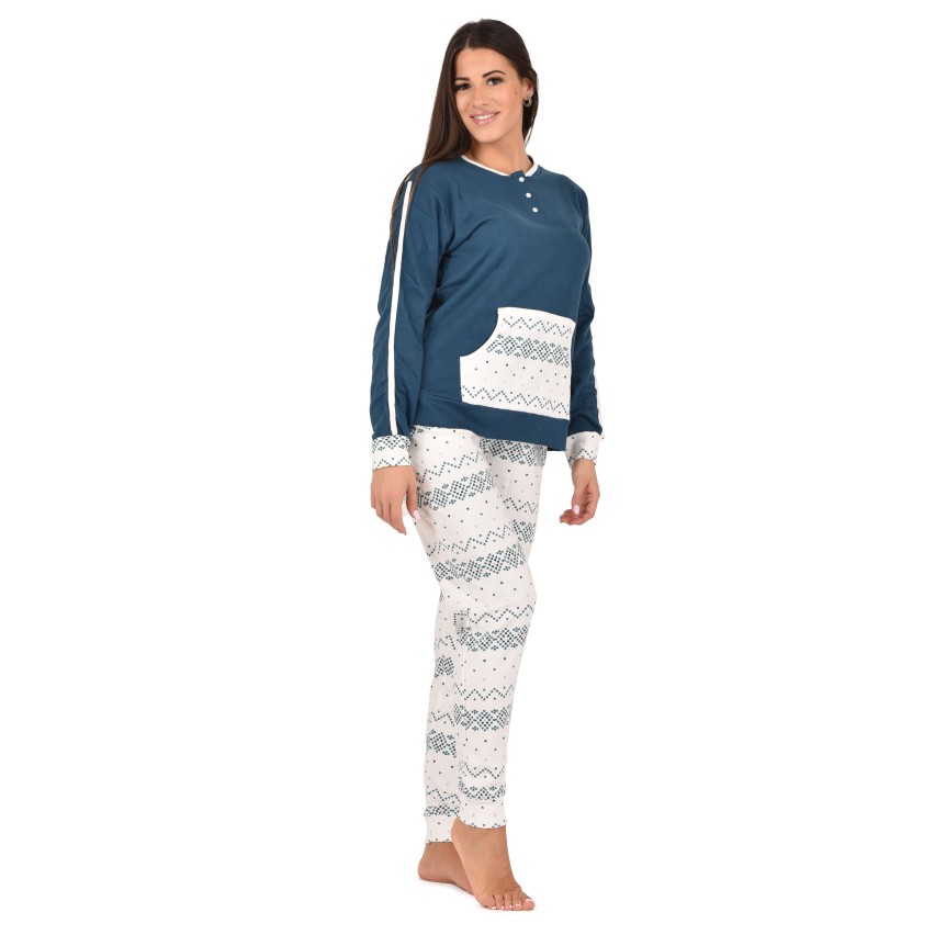 Pigiama donna Cippi 2282-W23 caldo cotone cuori