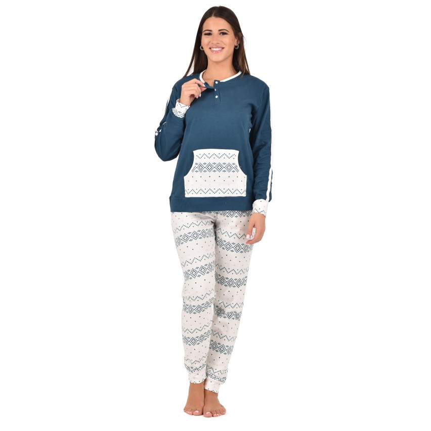 Pigiama donna Cippi 2282-W23 caldo cotone cuori