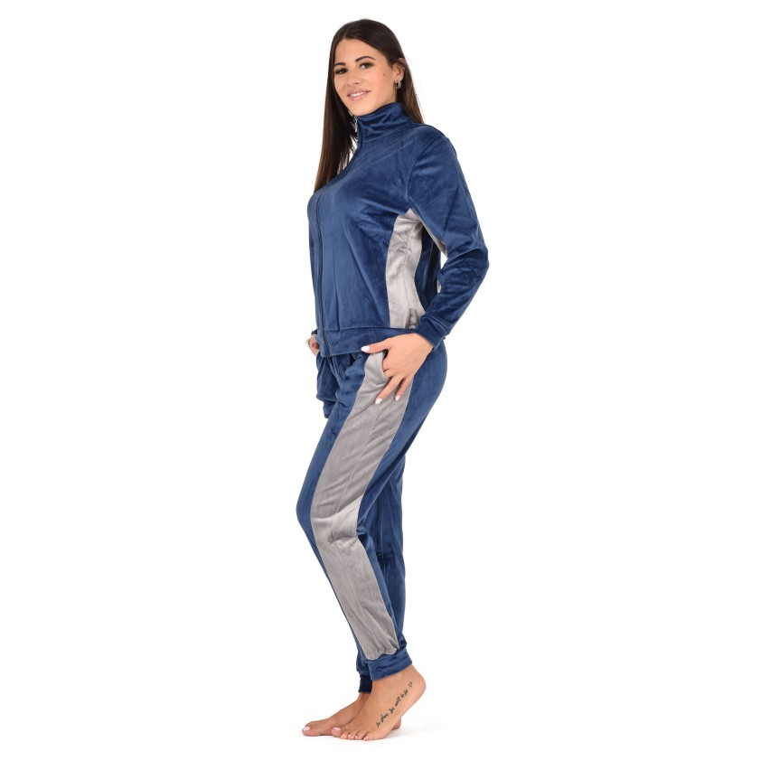 Pigiama donna Cippi 2313-W23 invernale stile tuta ciniglia