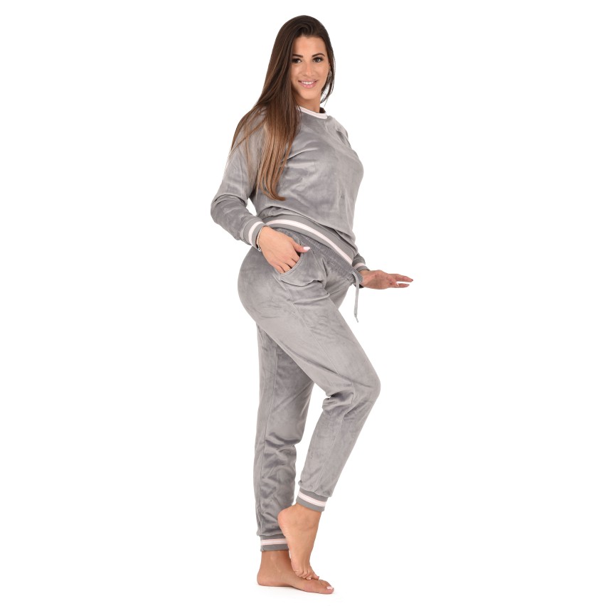 Pigiama donna Cippi 2314-W23 invernale stile tuta ciniglia
