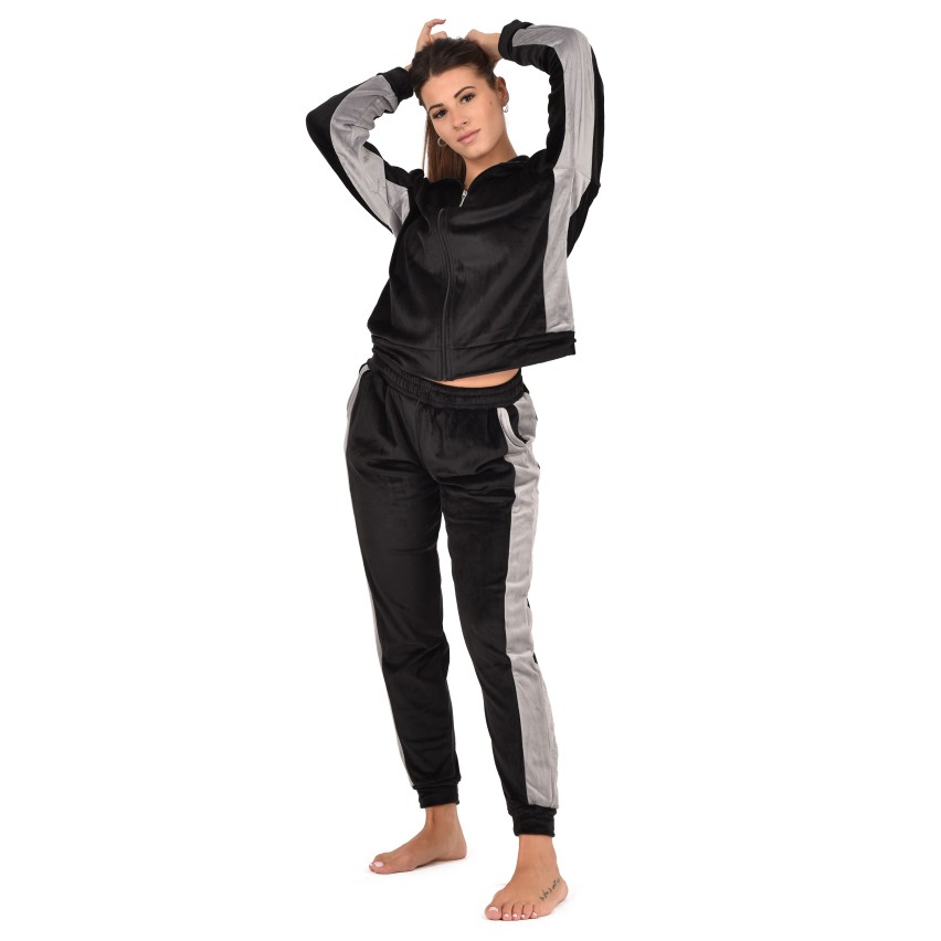 Pigiama donna Cippi 2313-W23 invernale stile tuta ciniglia