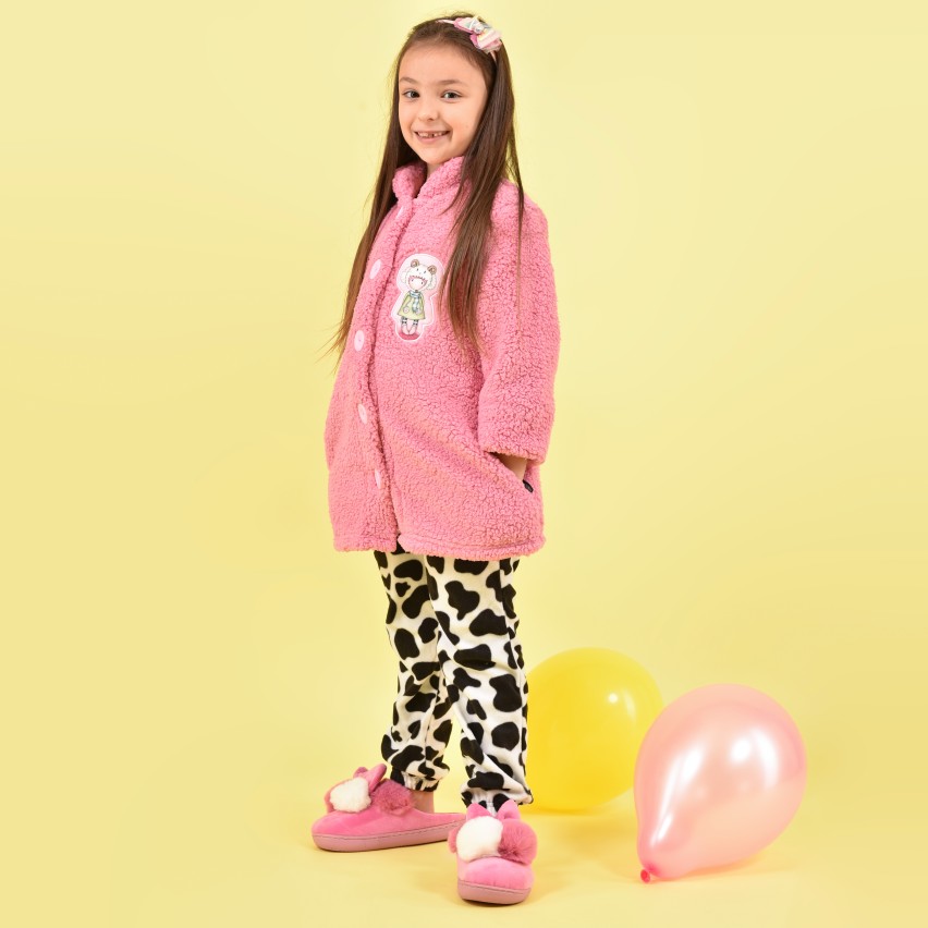 Pantofole bambina invernali antiscivolo calde Preziosa 0094 coniglietto fuxia