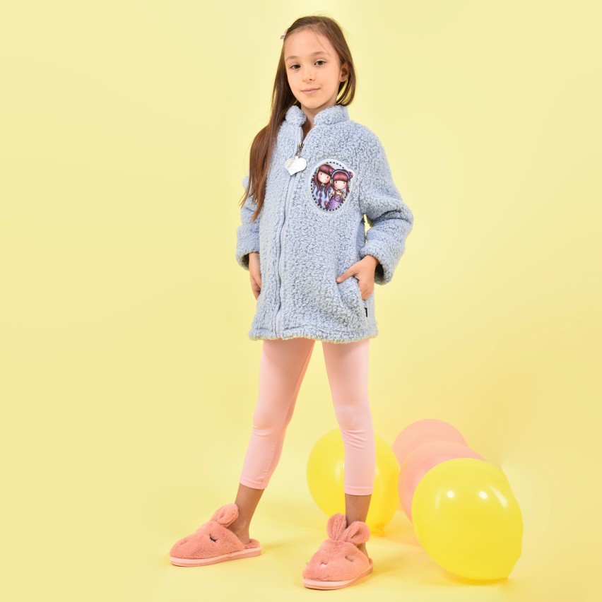 Pantofole bambina invernali antiscivolo calde Preziosa 0088 coniglietto rosa 