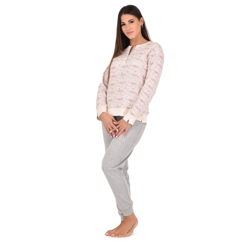 Pigiama donna in caldo cotone Cippi fantasia 2277