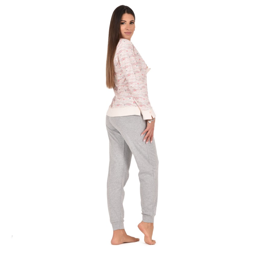 Pigiama donna in caldo cotone Cippi fantasia 2277