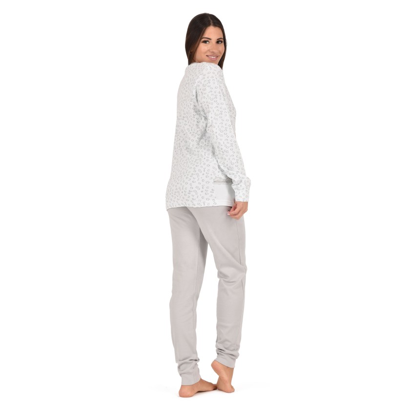 Pigiama donna aperto caldo cotone Irge IR1893