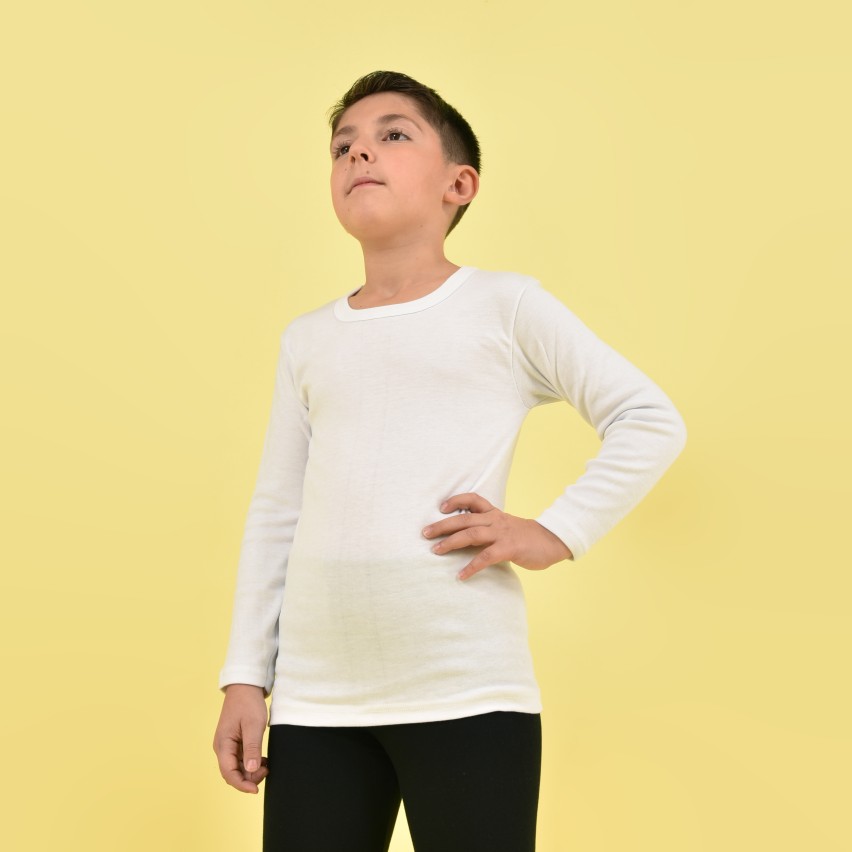 Maglietta intima Brezze bambino caldo cotone manica lunga