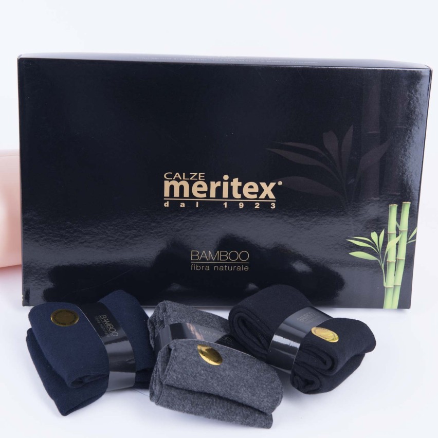 Calze da uomo lunghe Meritex 2000 fibra naturale di bamboo 