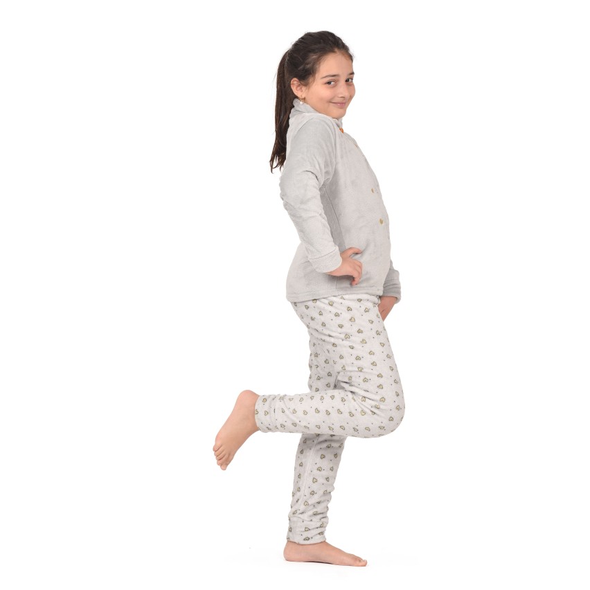 Pigiama bimba ragazza in caldo coral a collo alto Irge SD145