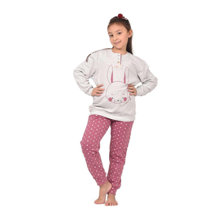 Pigiama bimba caldo cotone cuoricini Irge IK389