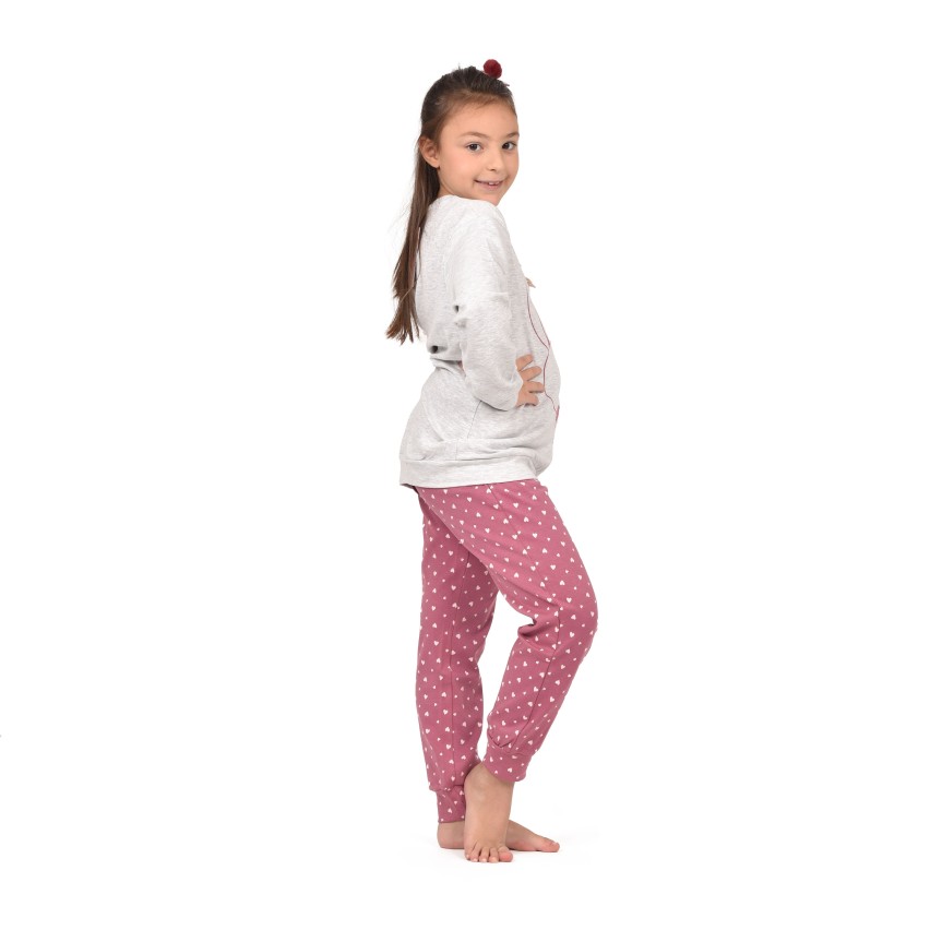 Pigiama bimba caldo cotone cuoricini Irge IK389