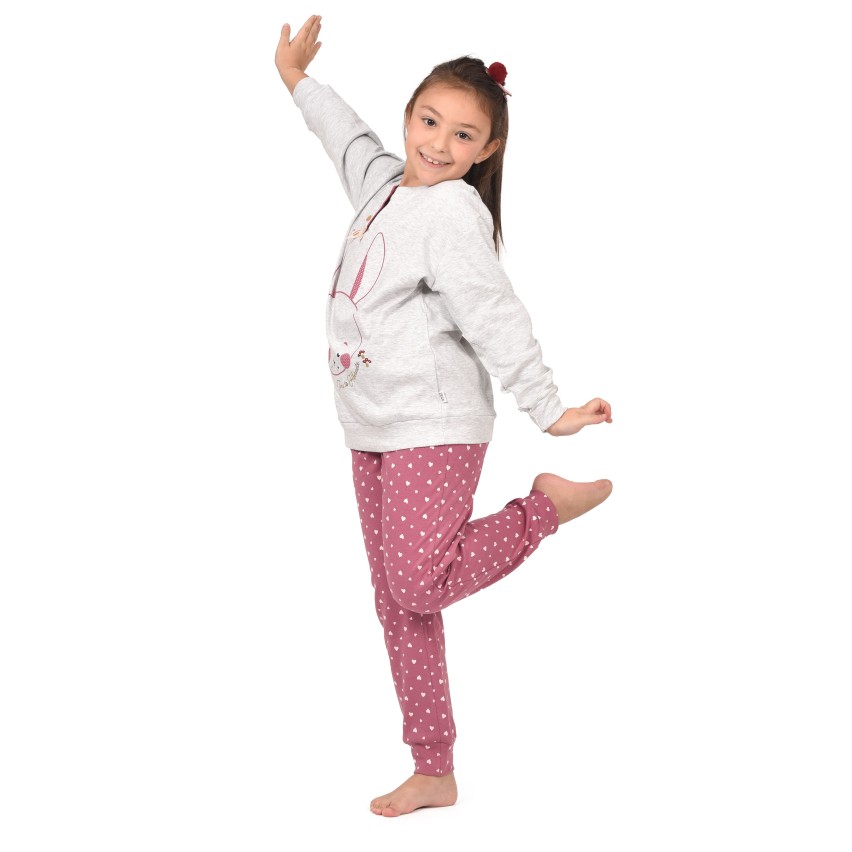Pigiama bimba caldo cotone cuoricini Irge IK389