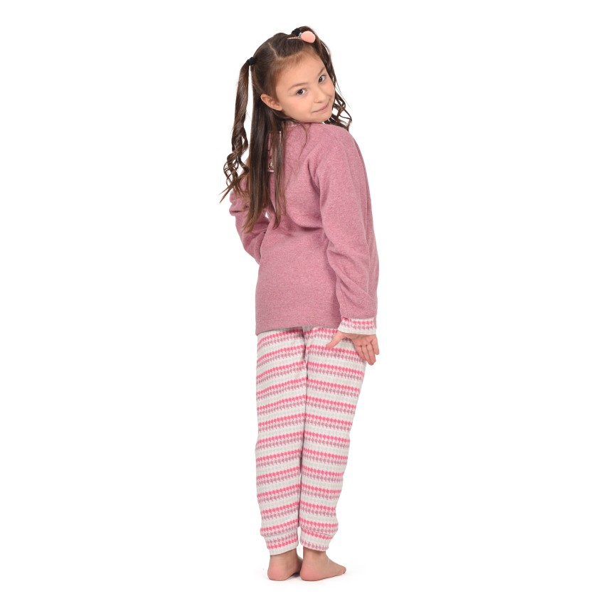 Pigiama in punto milano bimba cuore caldo Irge PMK063