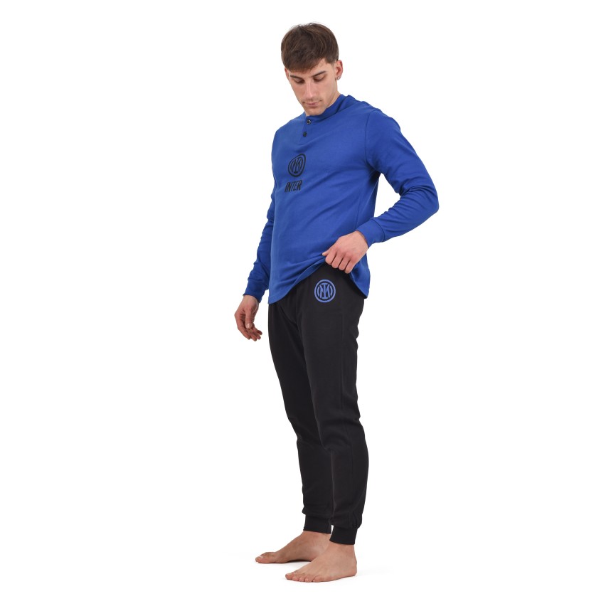 Pigiama uomo serafino Inter in caldo cotone PIGIT10 1065