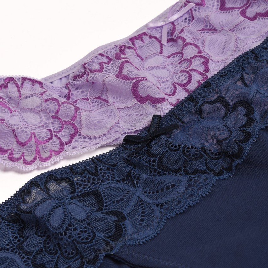 Brasiliana Jadea 6404 in cotone elasticizzato e pizzo 2 pezzi