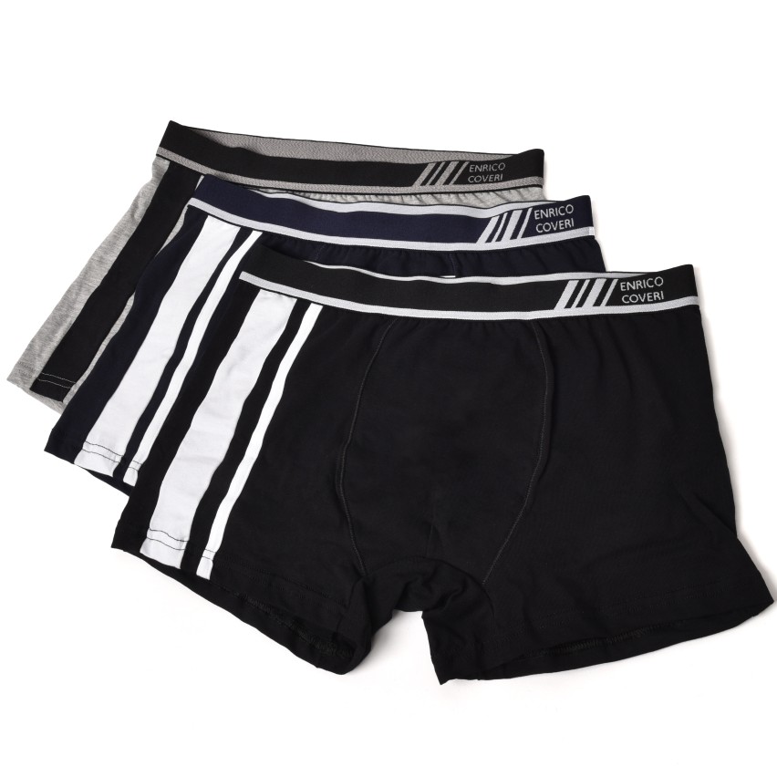 Boxer uomo Enrico Coveri EB1240 in cotone elasticizzato 3 pz