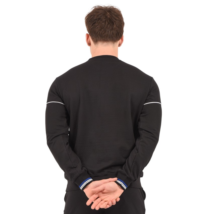 Felpa leggera Ufficiale Inter 100% cotone nero azzurra