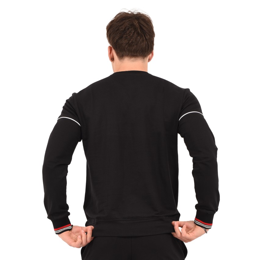 Felpa leggera Ufficiale AC MILAN 100% cotone rosso nera