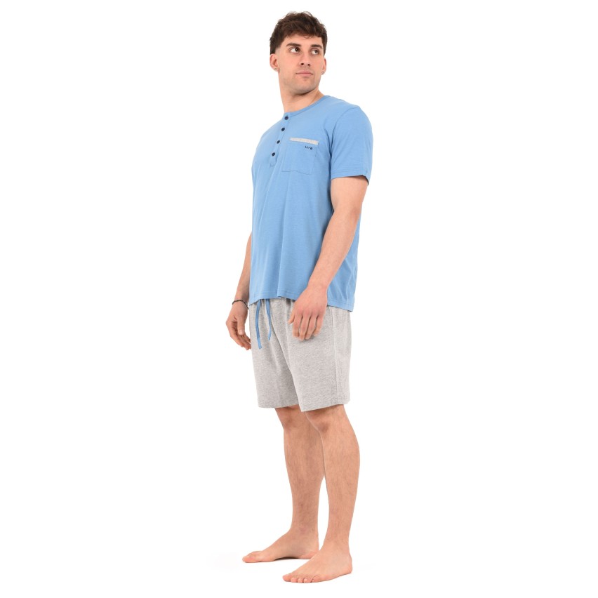 Pigiama uomo corto Lovable in cotone estivo L0D6L