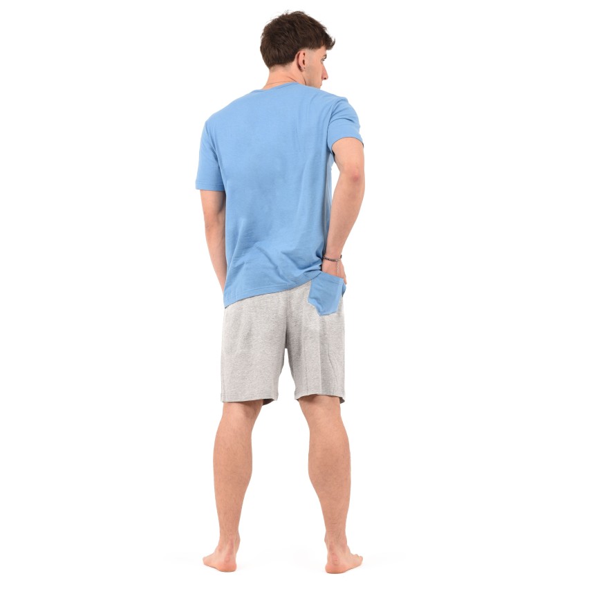 Pigiama uomo corto Lovable in cotone estivo L0D6L