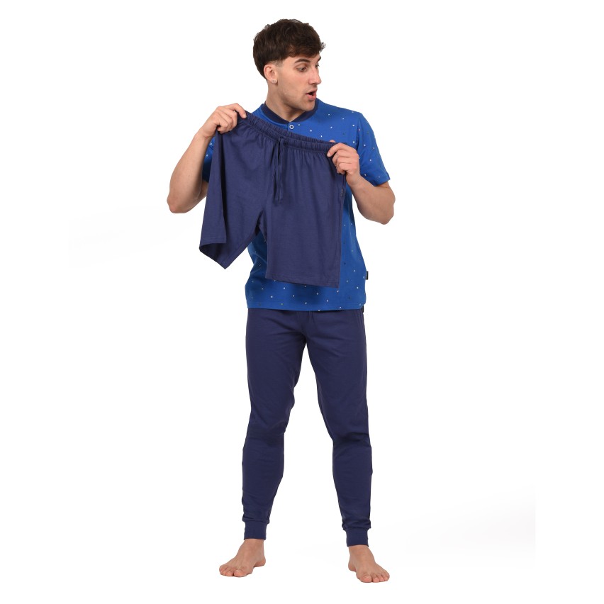 Pigiama uomo cotone Navigare 3 PEZZI estivo B2141639T