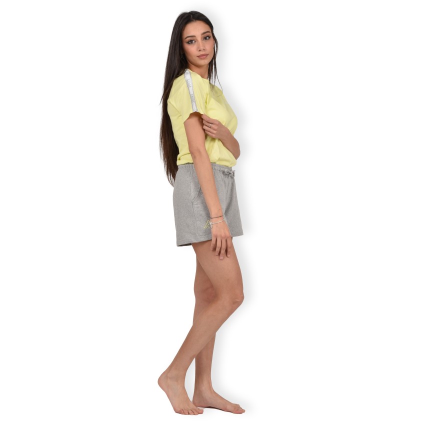 Pigiama Kappa donna estivo corto KWS 23851 lime / nero