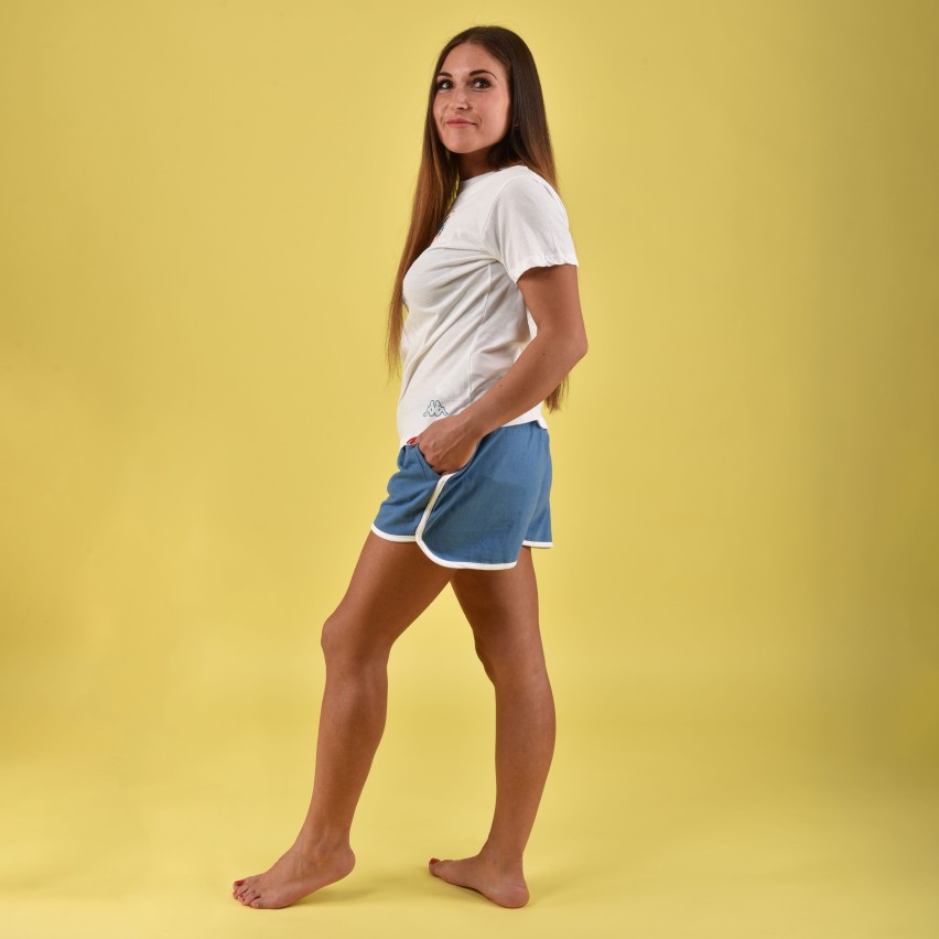 Pigiama Kappa donna estivo cotone KWS 22963 bianco