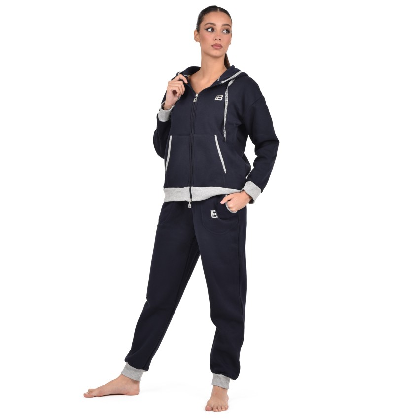 Tuta donna felpata navy Laura Biagiotti BOS 96580S 