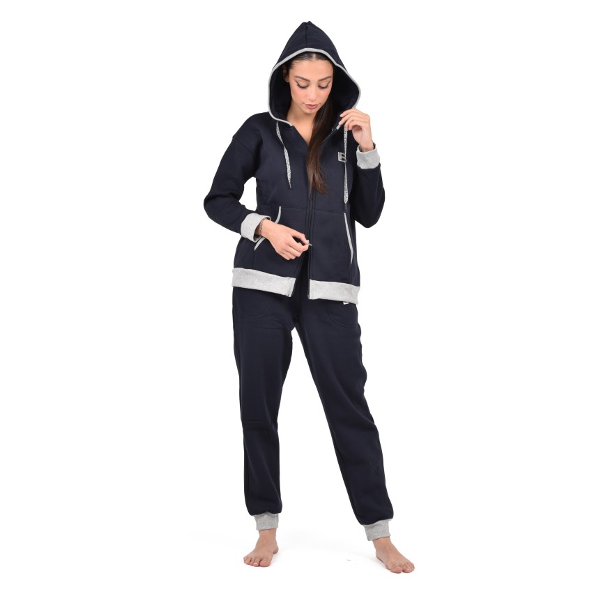 Tuta donna felpata navy Laura Biagiotti BOS 96580S 