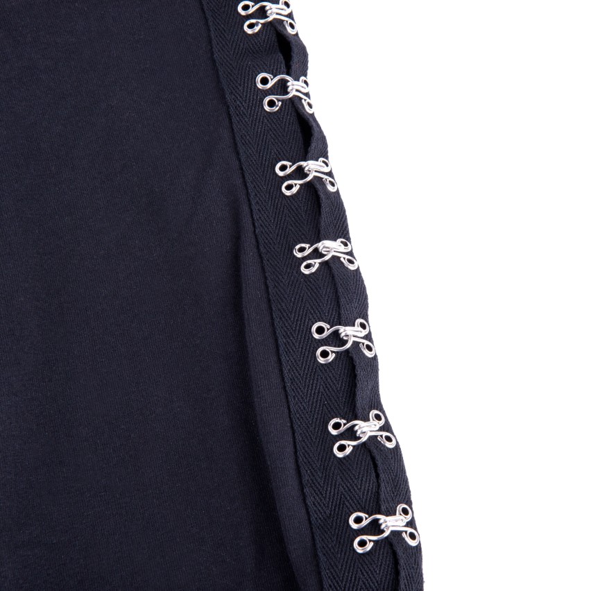  Leggings donna Jadea 4171 con ganci laterali nero