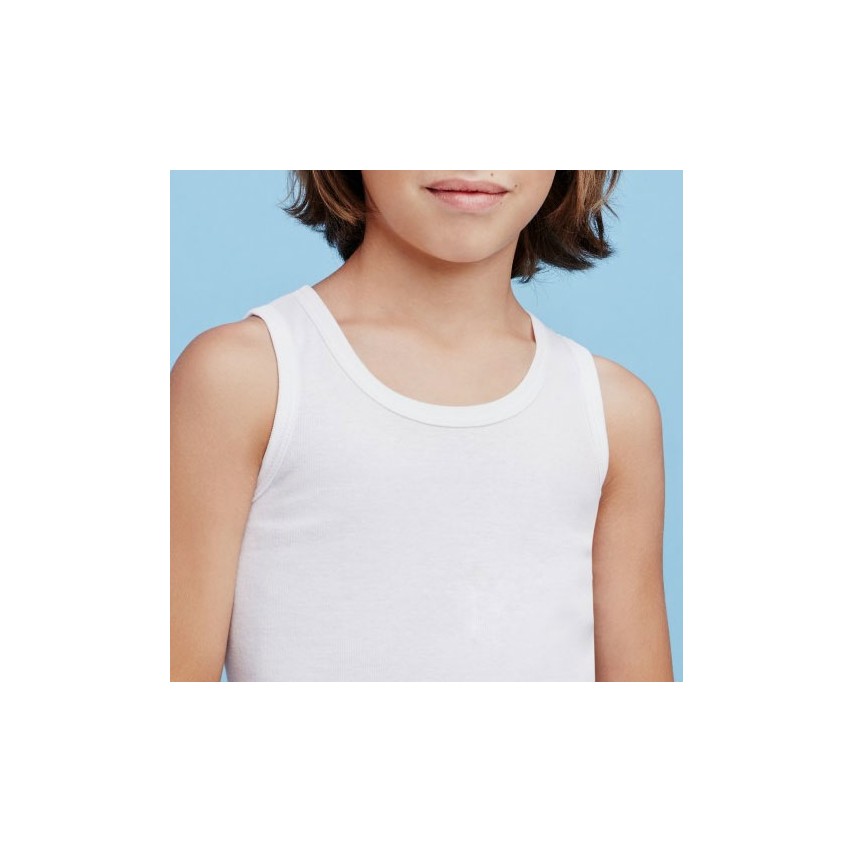 Canottiera da bambino ellepi 384 in cotone 3 pz