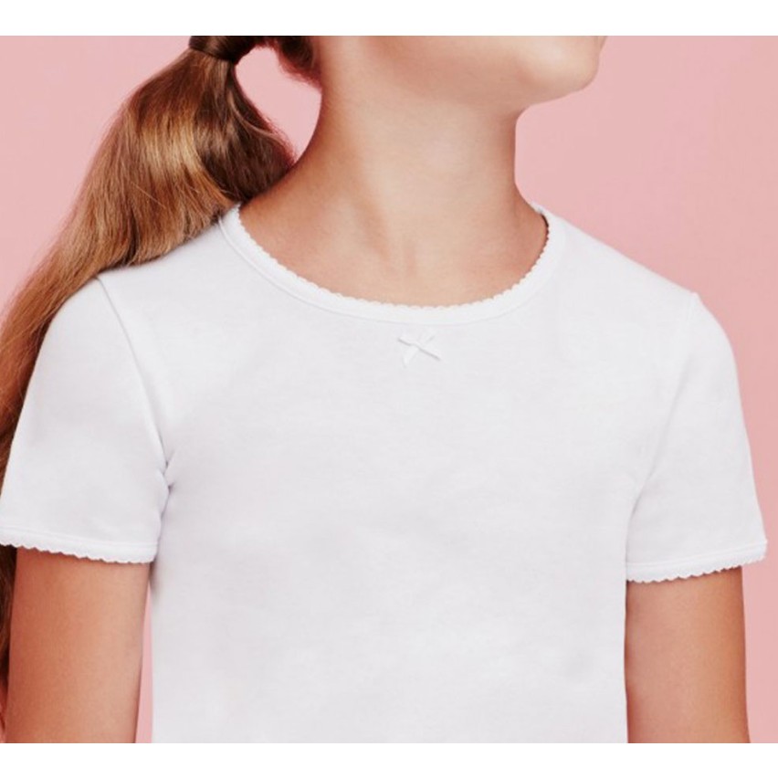 Maglia bimba ellepi 651 manica corta caldo cotone garzato 3 pz