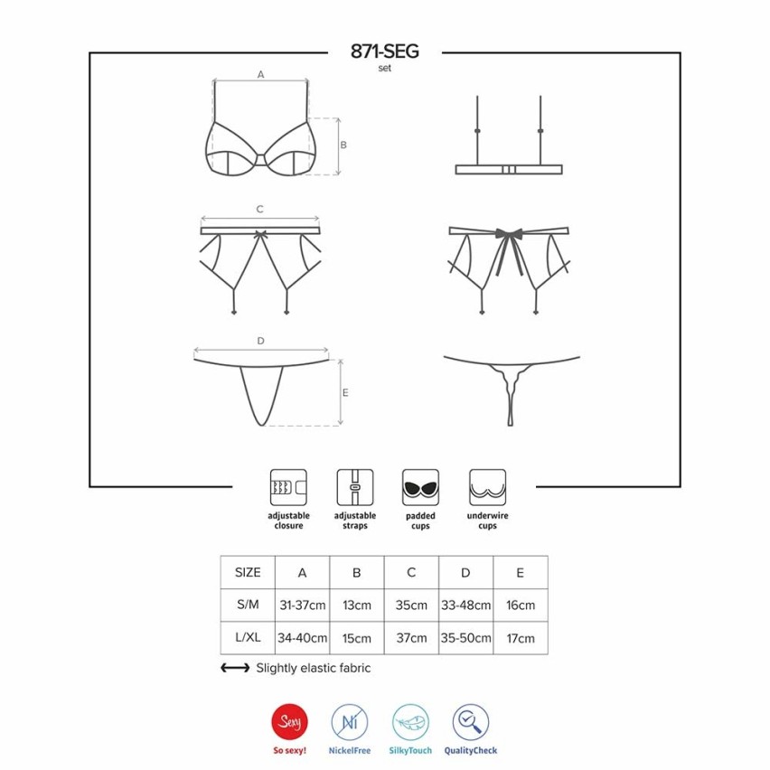 Sexy reggiseno perizoma reggicalze Obsessive 871-seg-2