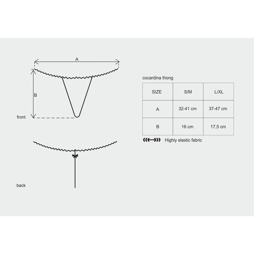 Perizoma sexy a filo con Gioiello Obsessive cocardina thong