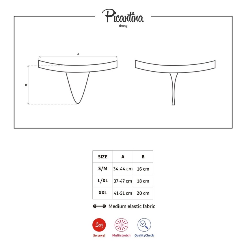 Perizoma sexy Obsessive picantina thong nero pizzo