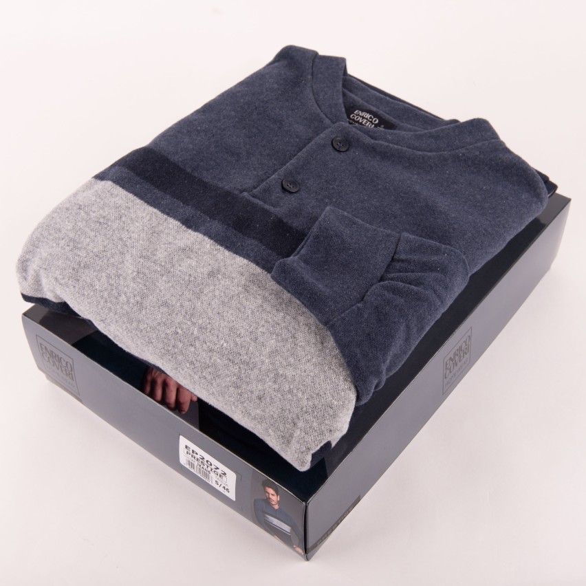 Pigiama uomo invernale punto milano jeans Enrico Coveri 2072