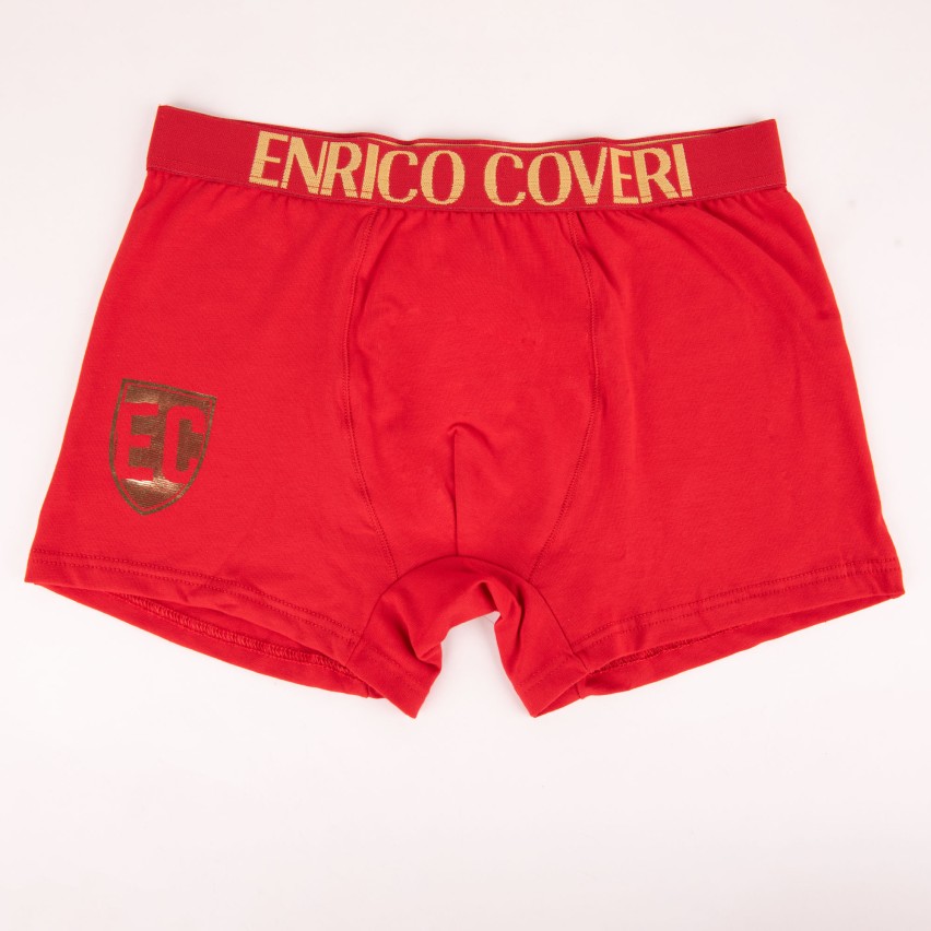 Boxer uomo intimo rosso Natale capodanno Enrico Coveri cotone
