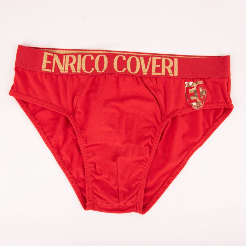 Slip uomo Enrico Coveri intimo oro e rosso Natale capodanno