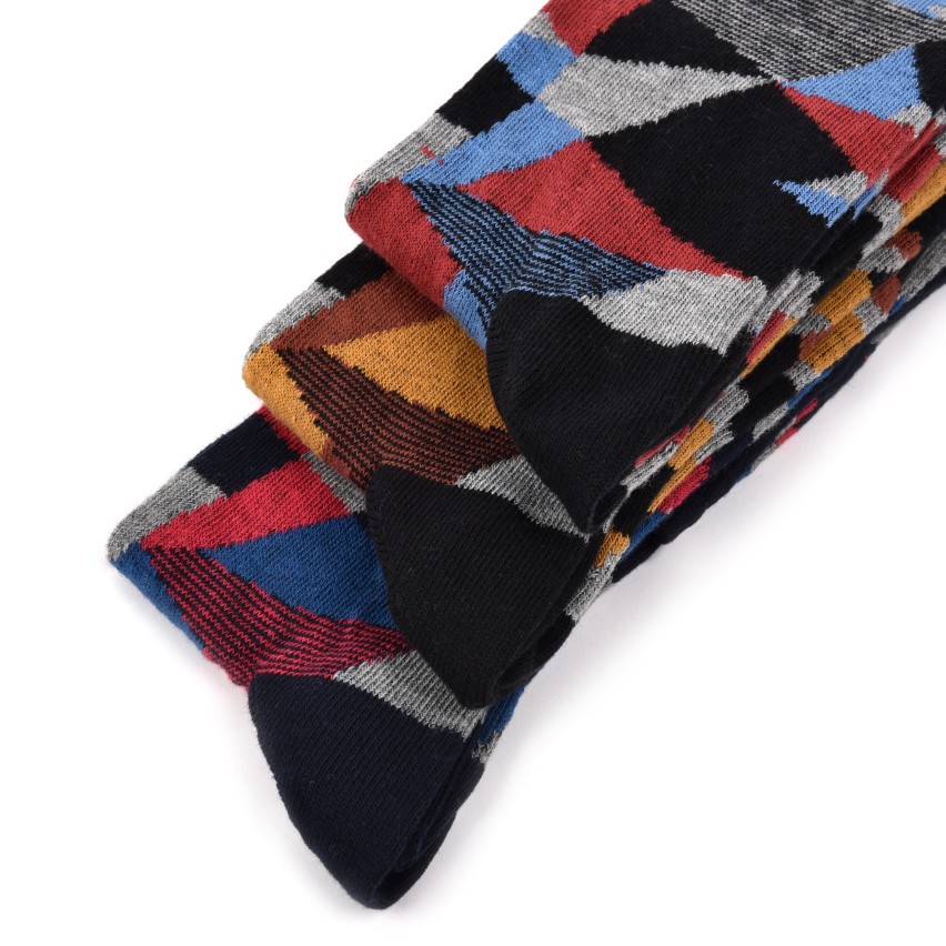Calze uomo lunghe caldo cotone Enrico Coveri color line 12A