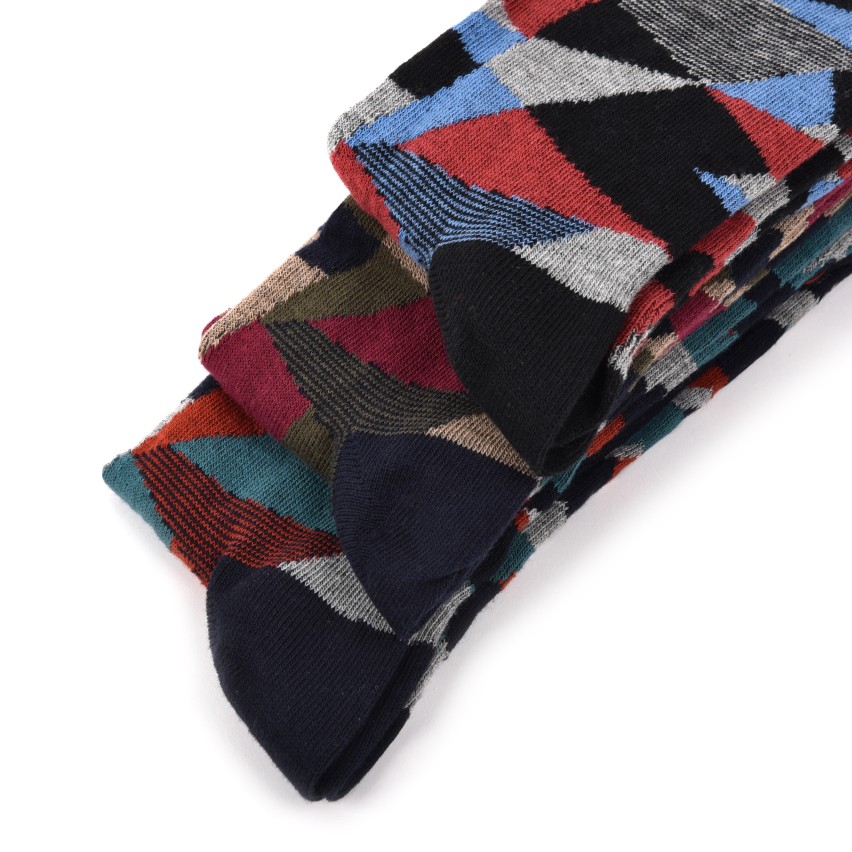 Calze uomo lunghe caldo cotone Enrico Coveri color line 12C
