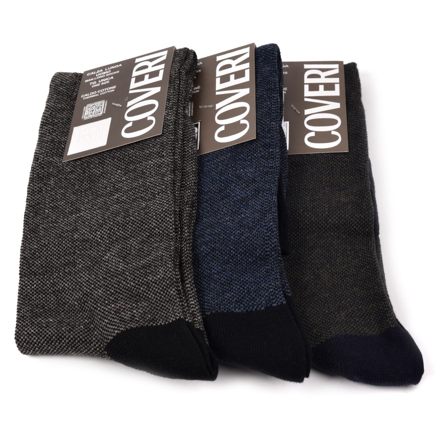 Calze uomo lunghe caldo cotone Enrico Coveri fashionline 193C