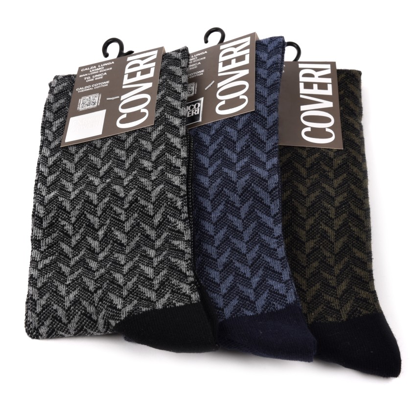 Calze uomo lunghe caldo cotone Enrico Coveri fashionline 237B